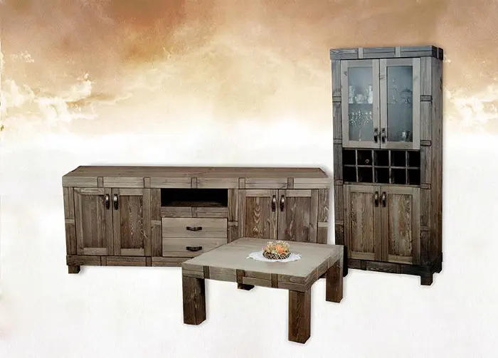 Models Paris – solid wood with a built-in geometric frieze, water-based stain or an aged finish, photo 1